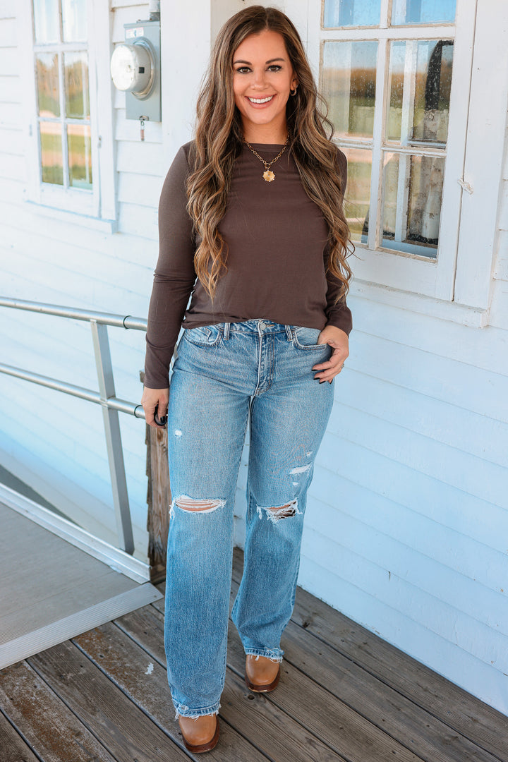 VERVET: Marley Distressed Vintage Flare Jeans
