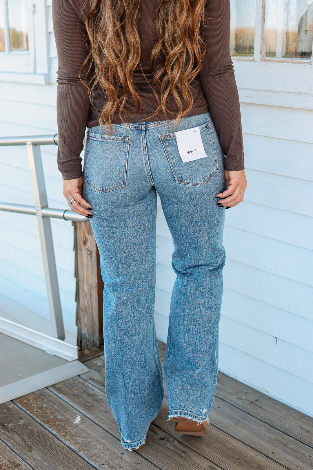 VERVET: Marley Distressed Vintage Flare Jeans