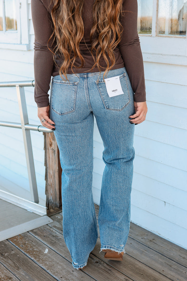 VERVET: Marley Distressed Vintage Flare Jeans
