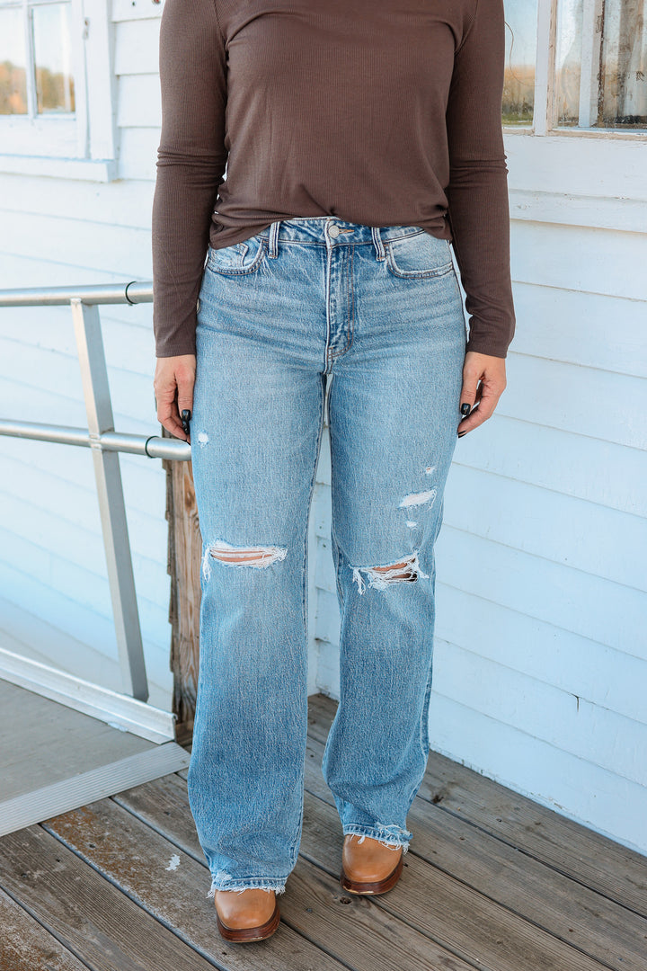 VERVET: Marley Distressed Vintage Flare Jeans