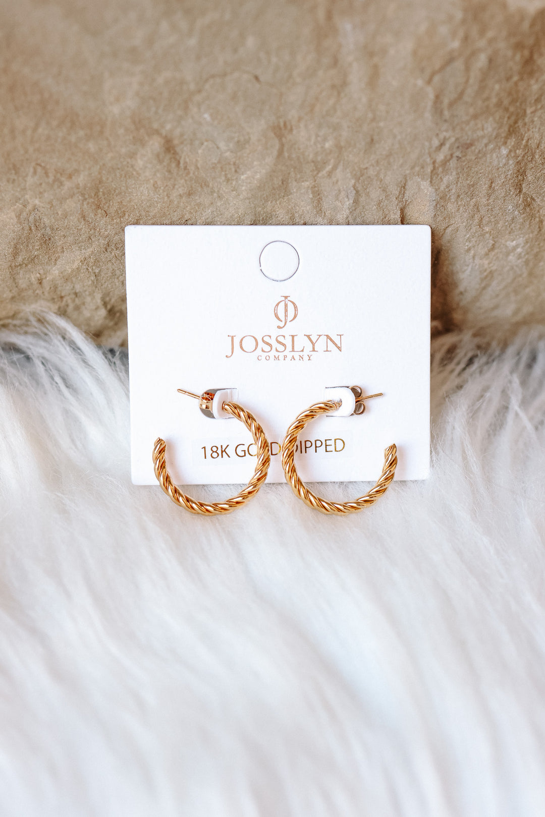 Rope Twist Huggie Hoop Earrings