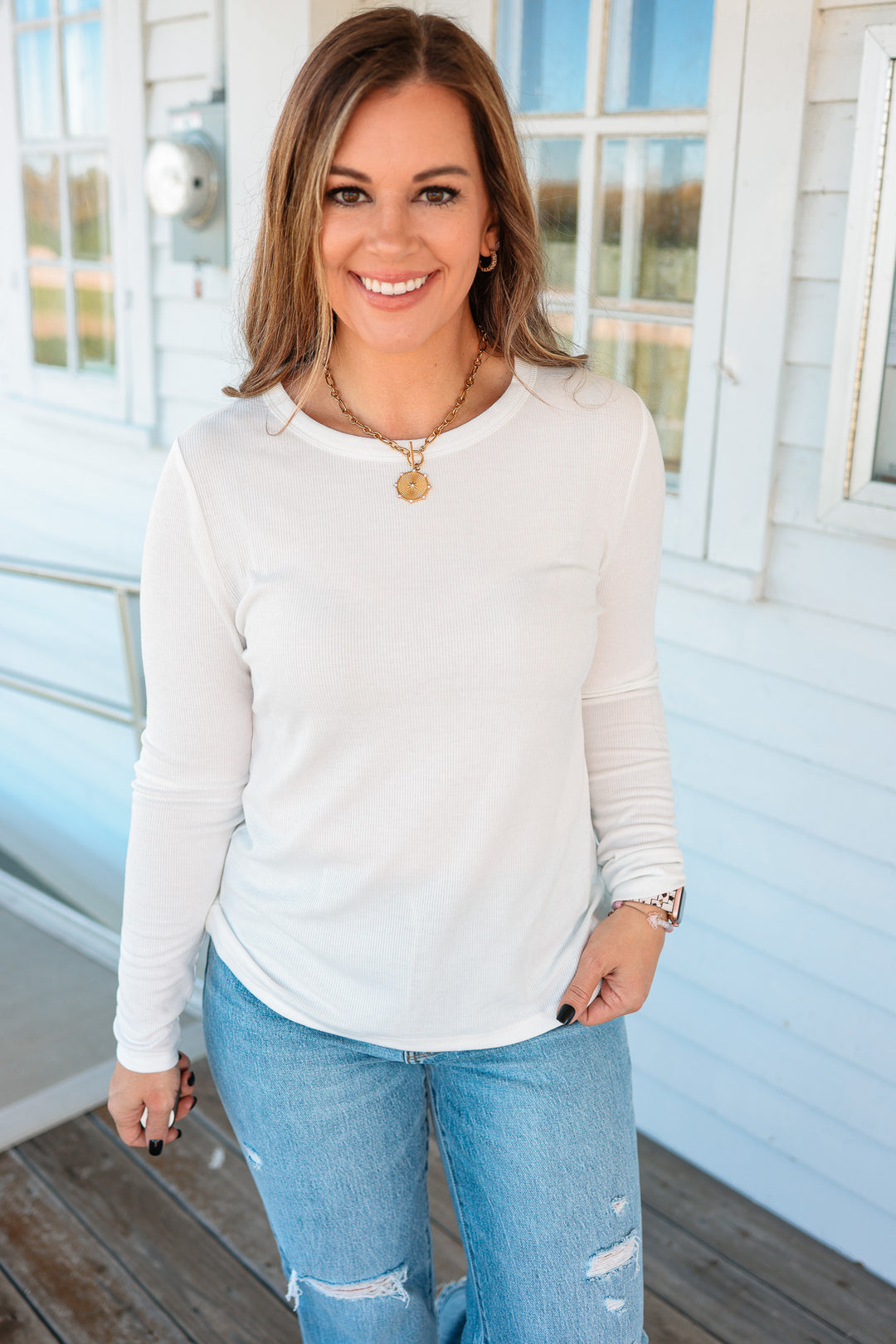 The Everyday Baby Ribbed Top - Ivory