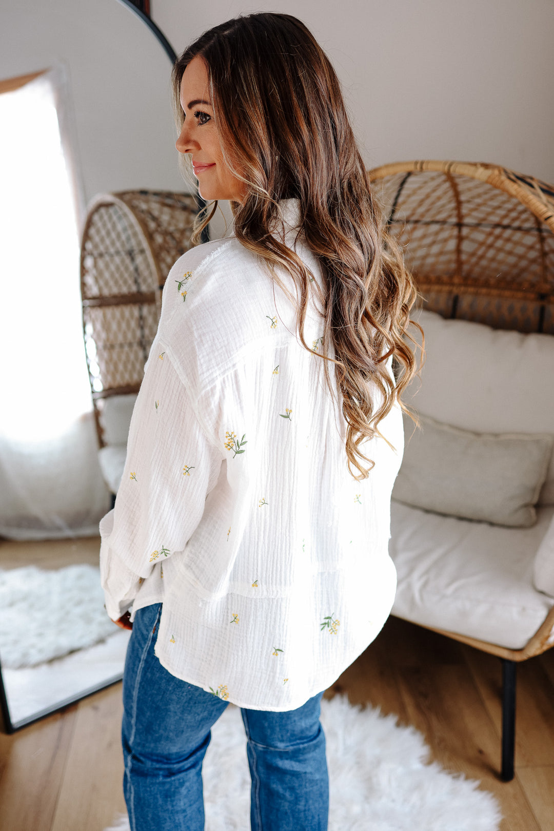 Briar Embroidered Gauze Top