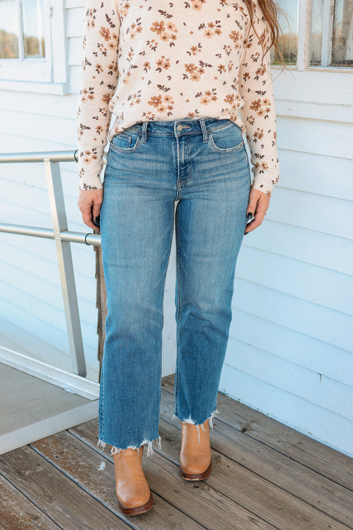 VERVET: Ryan Distressed Hem Ankle Jeans