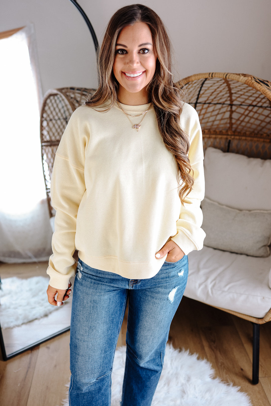 Ivy Soft Touch Knit Pullover - Lemon