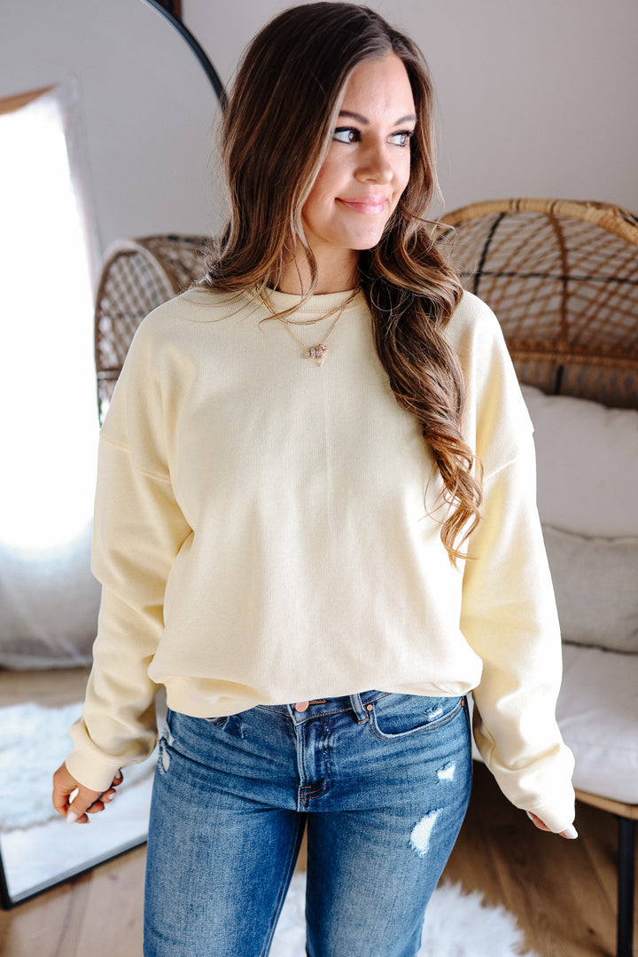 Ivy Soft Touch Knit Pullover - Lemon