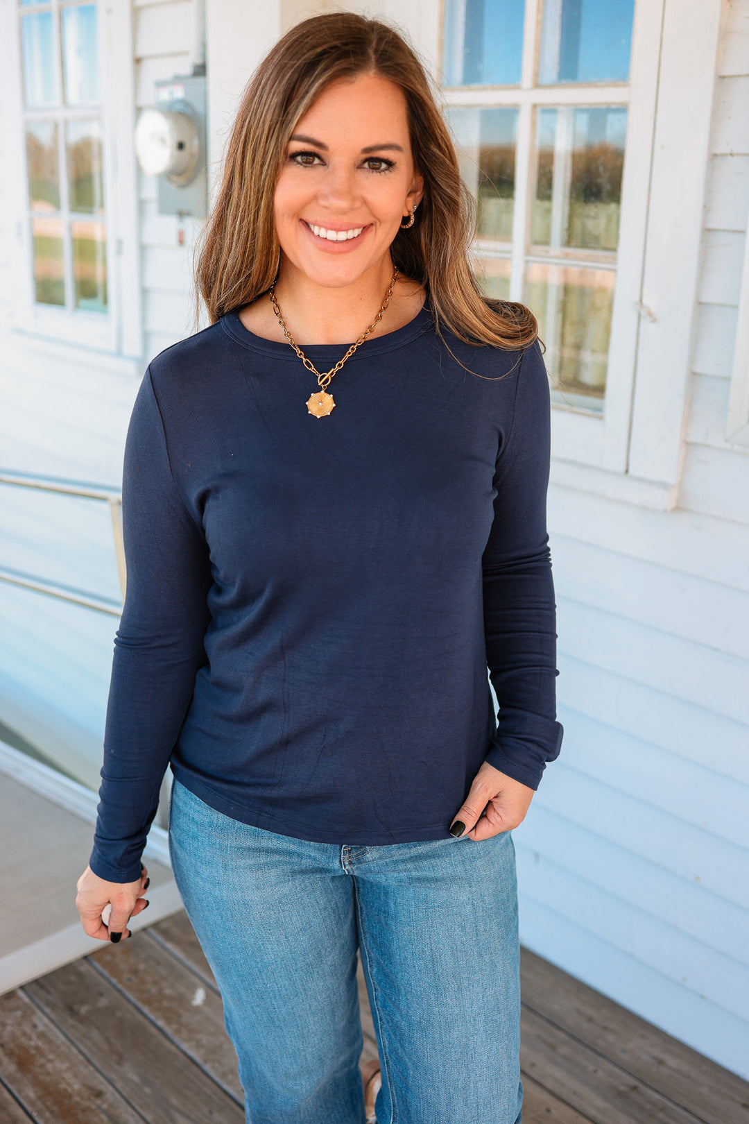 The Essential Long Sleeve - Navy