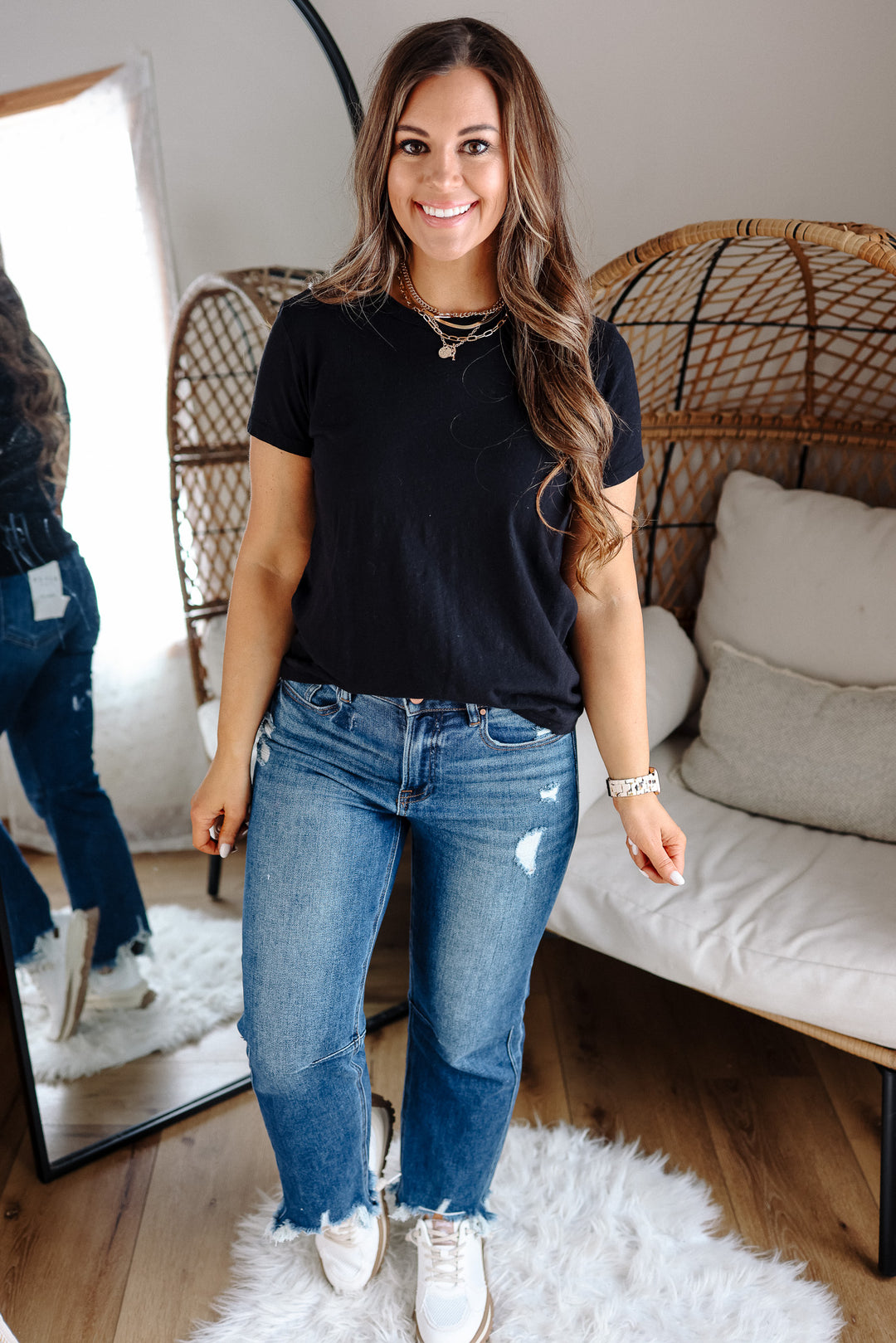 Quinn Cotton Tee - Black