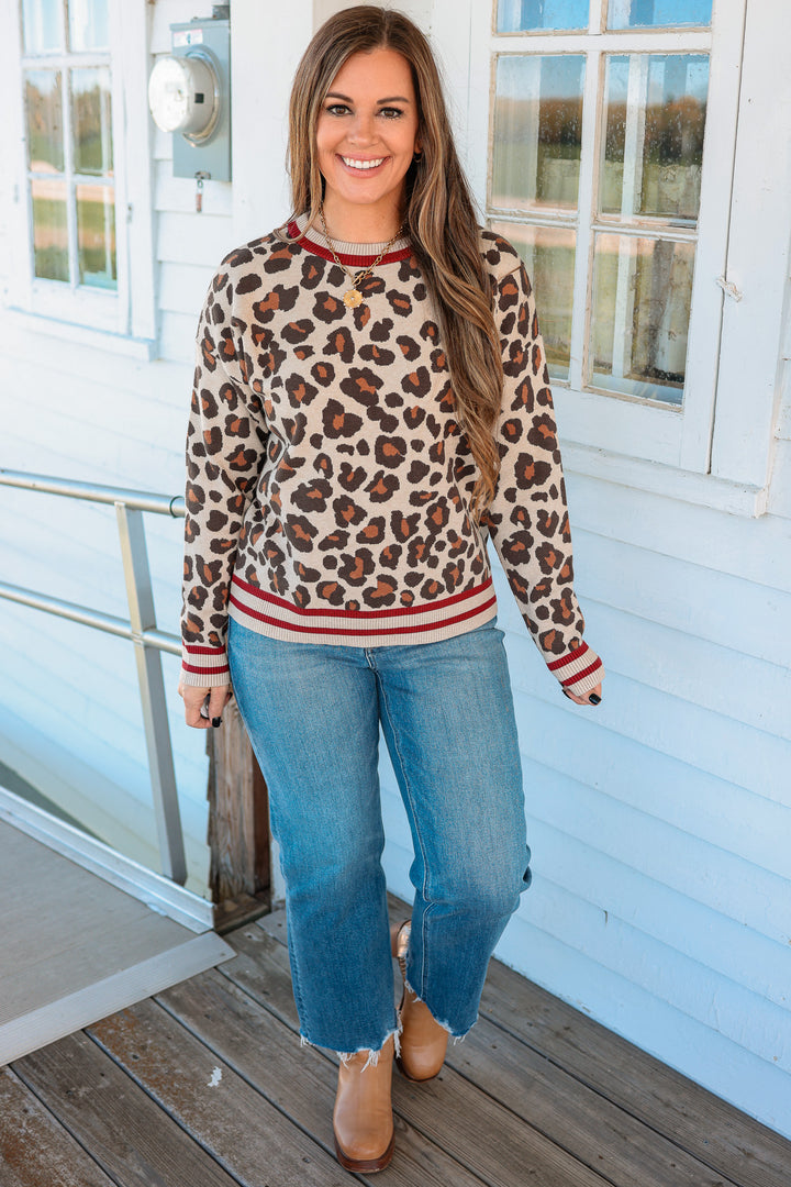 Minka Long Sleeve Leopard Top