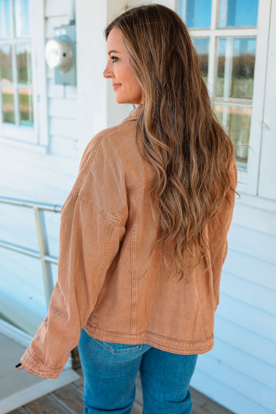 Rust Road Mineral-Washed Twill Jacket - Vintage Camel