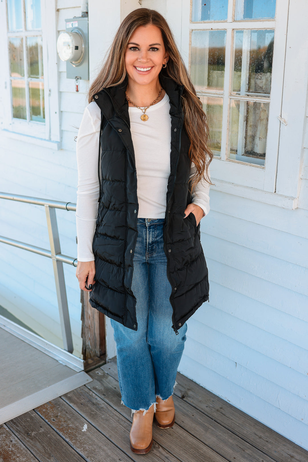 Kate Longline Hooded Vest