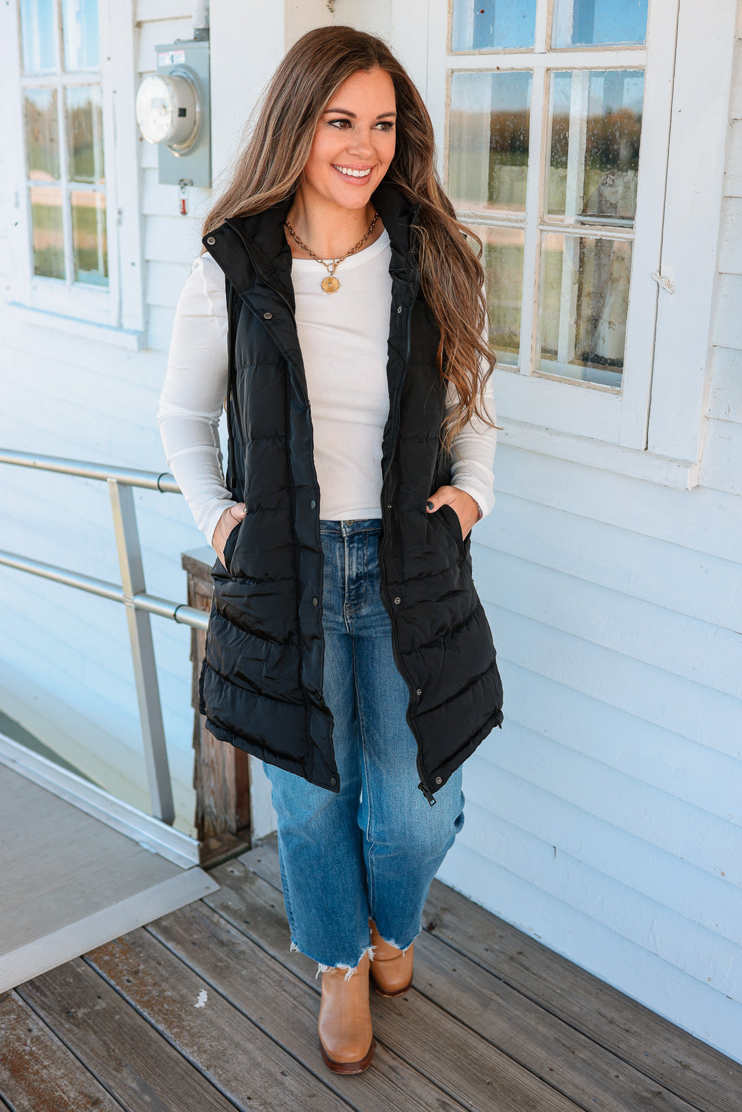 Kate Longline Hooded Vest