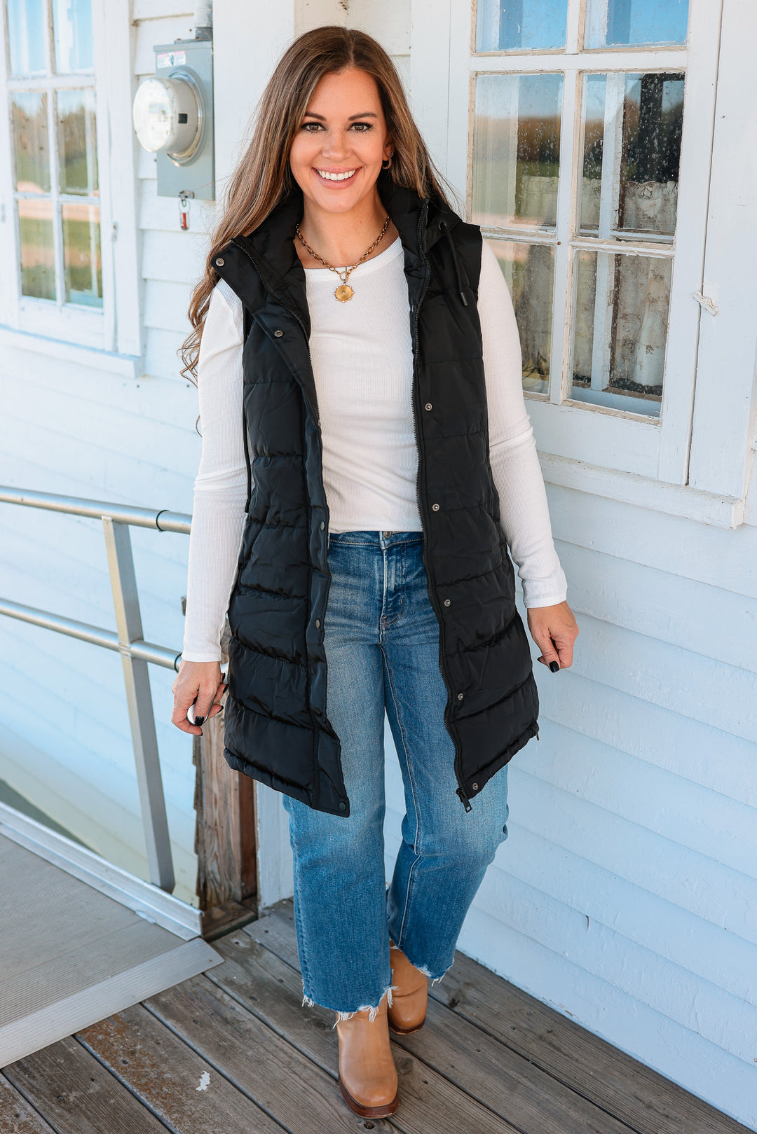 Kate Longline Hooded Vest