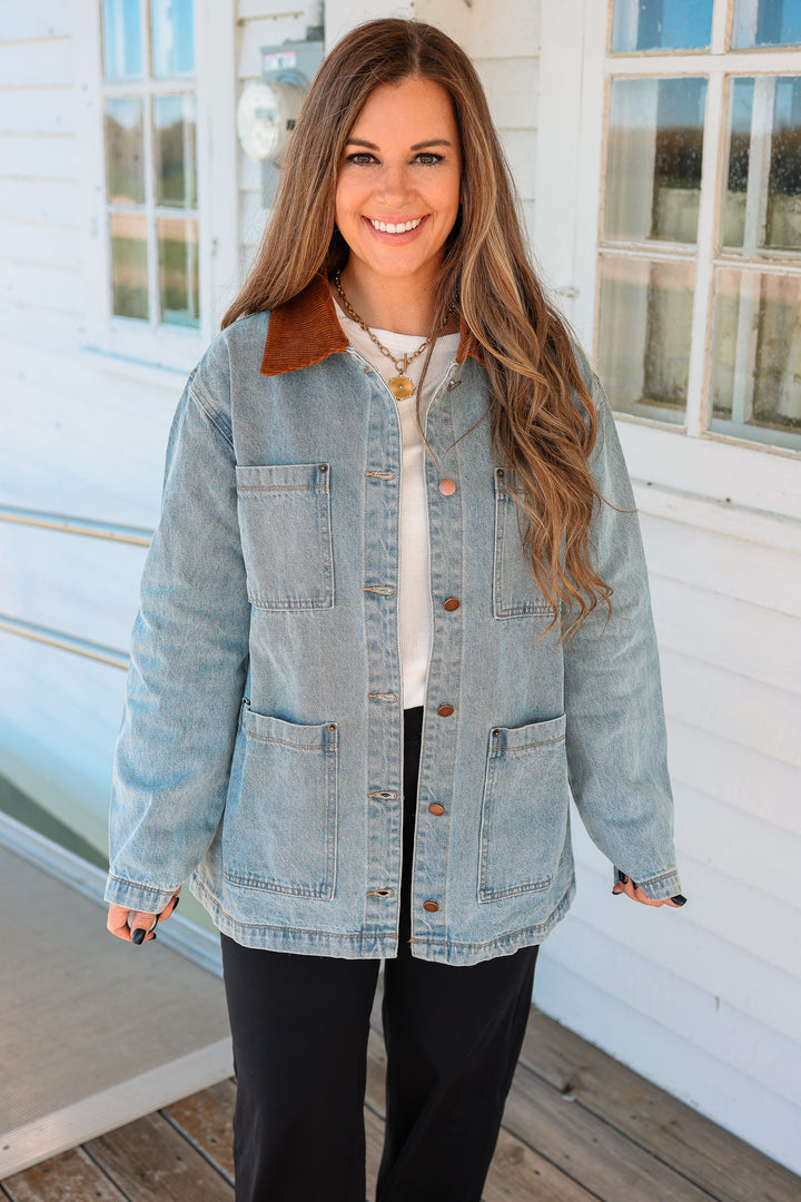 Watson Corduroy Collar Denim Jacket