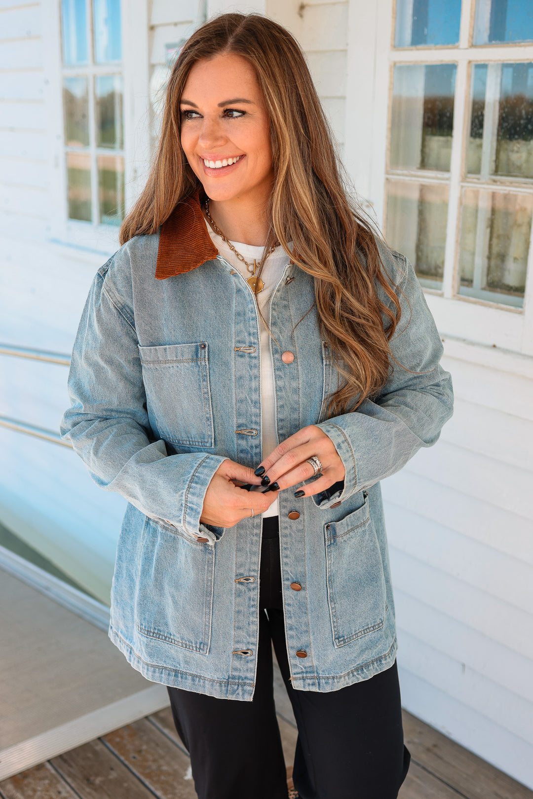 Watson Corduroy Collar Denim Jacket