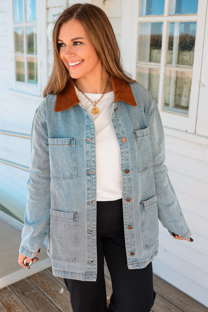 Watson Corduroy Collar Denim Jacket