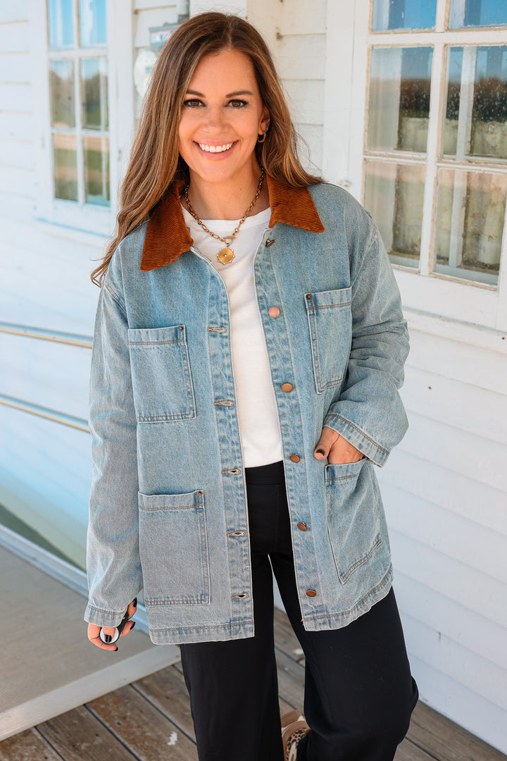 Watson Corduroy Collar Denim Jacket