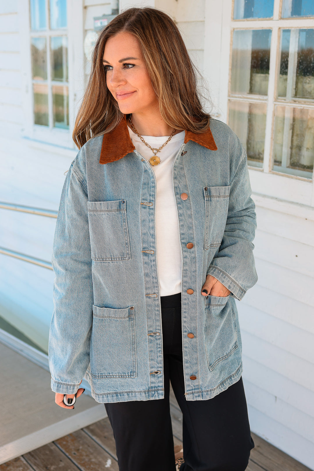 Watson Corduroy Collar Denim Jacket