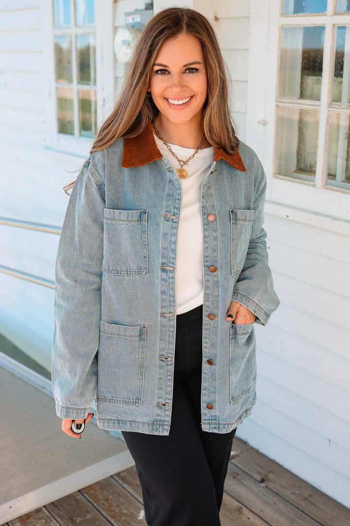 Watson Corduroy Collar Denim Jacket