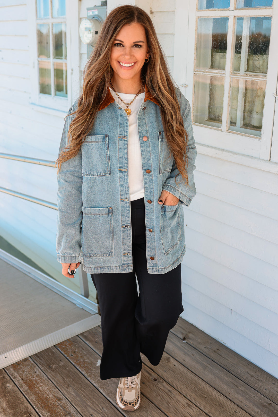 Watson Corduroy Collar Denim Jacket