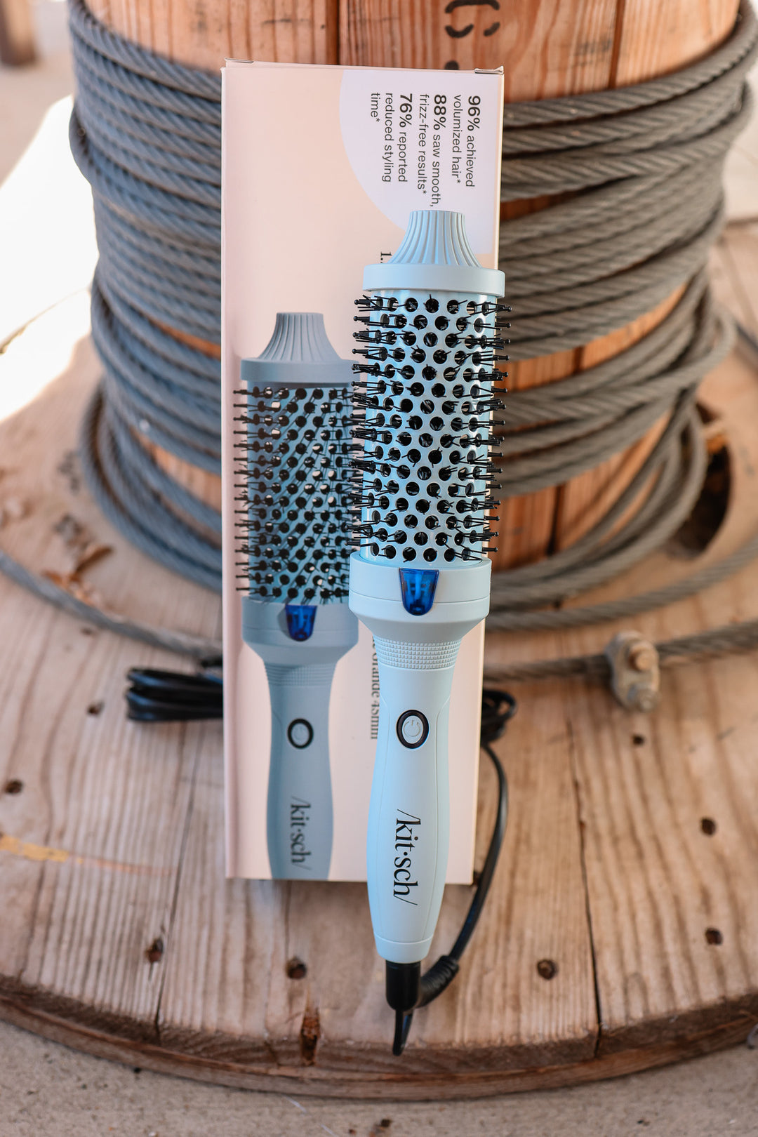 Large Thermal Round Brush - Haze Blue