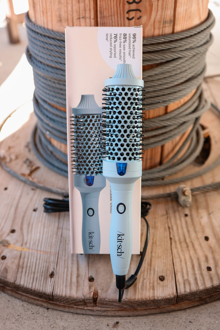 Large Thermal Round Brush - Haze Blue