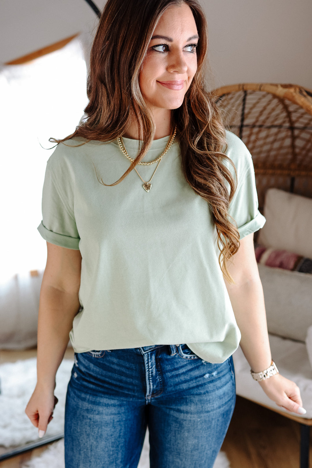 Mali Short Sleeve Tee - Sage