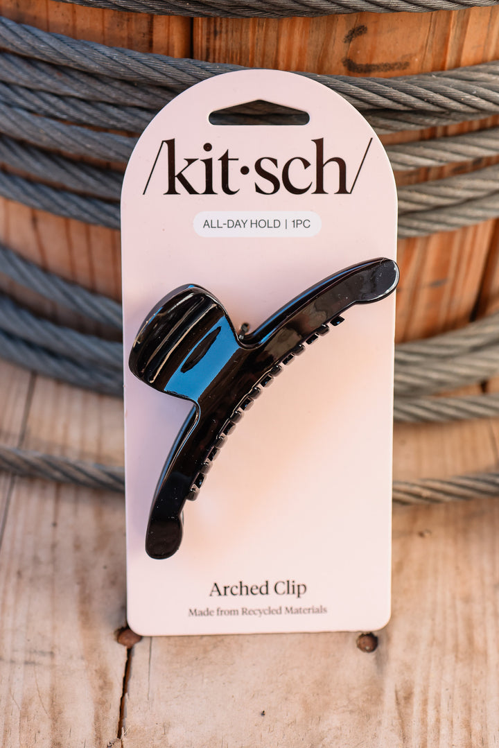 Recycled Plastic Large Arched Clip - Black