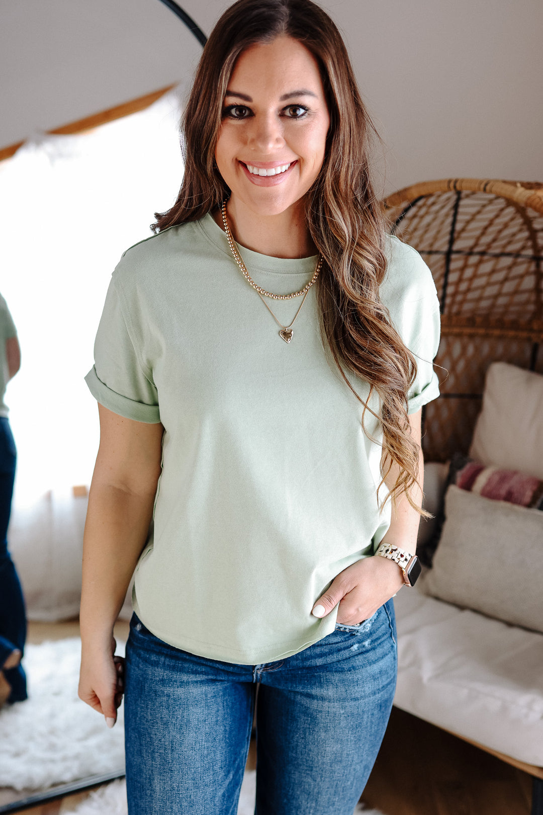 Mali Short Sleeve Tee - Sage