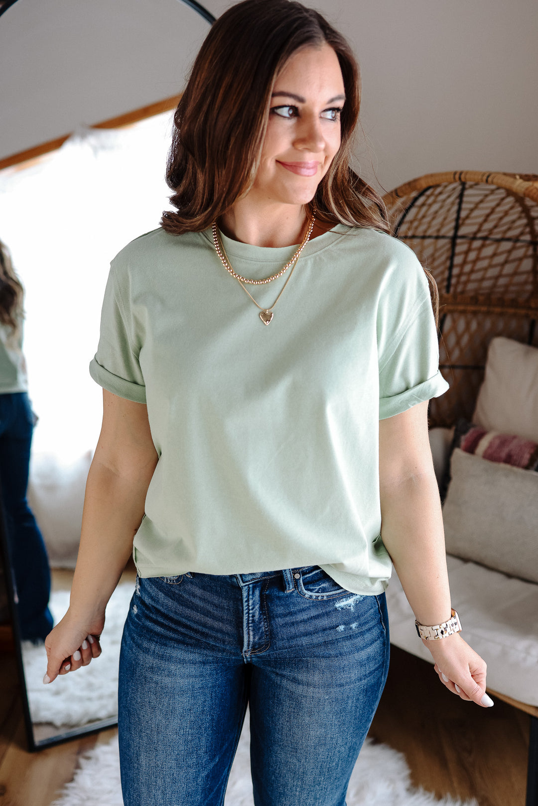 Mali Short Sleeve Tee - Sage