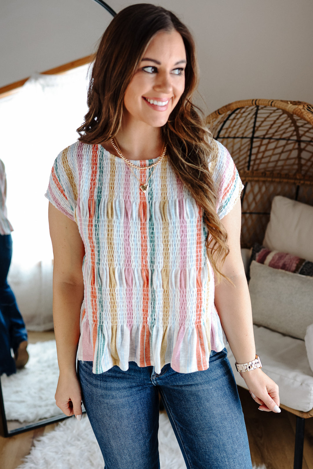 Syd Smocked Cap Sleeve Top