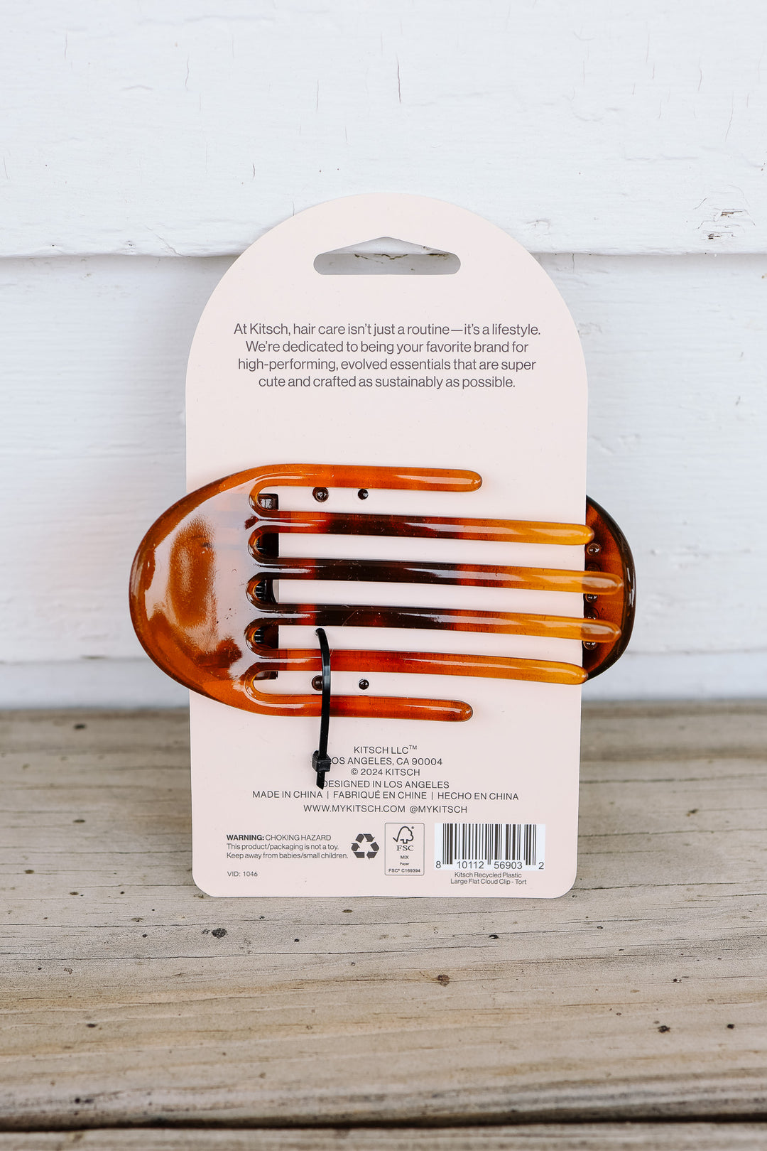 Recycled Plastic Large Flat Cloud Clip - Tort