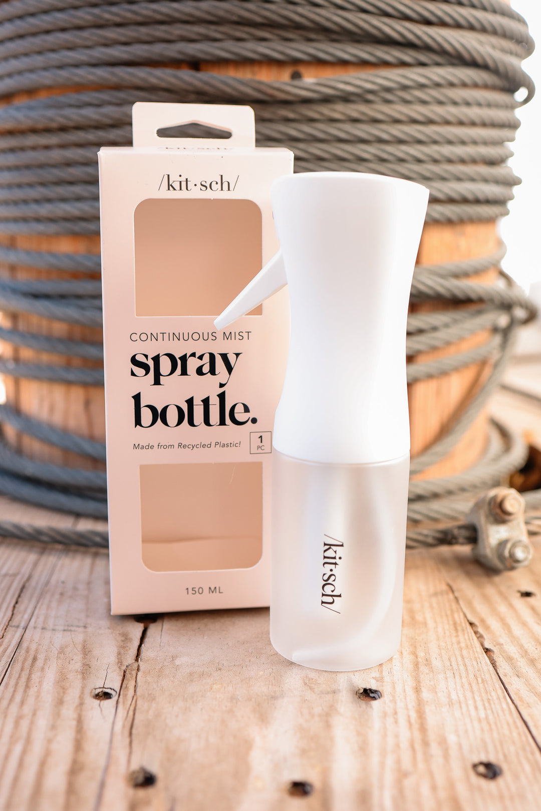 Recycled Plastic Continuous Spray Bottle - White