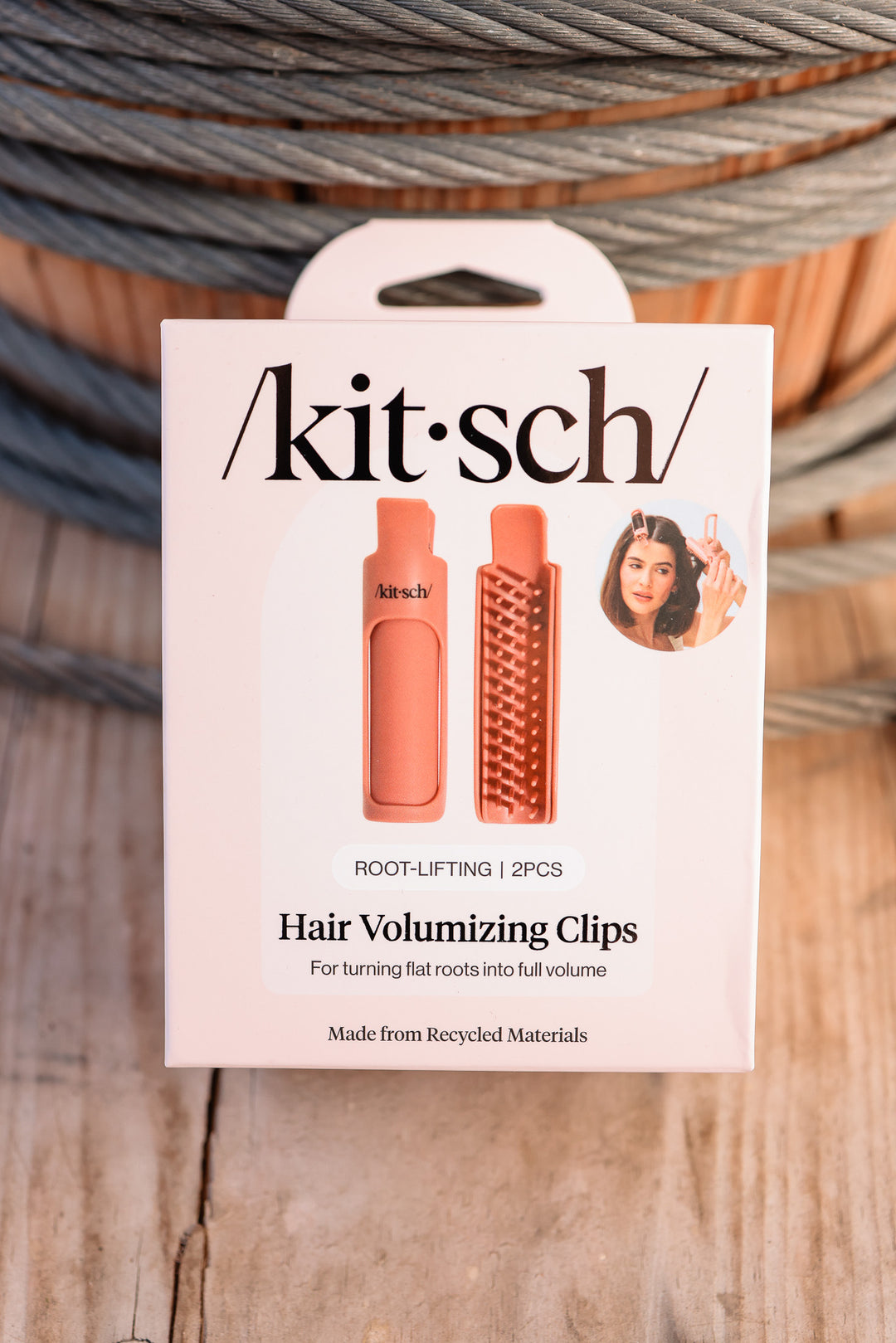 Hair Volumizing Clip 2pc Set - Terracotta