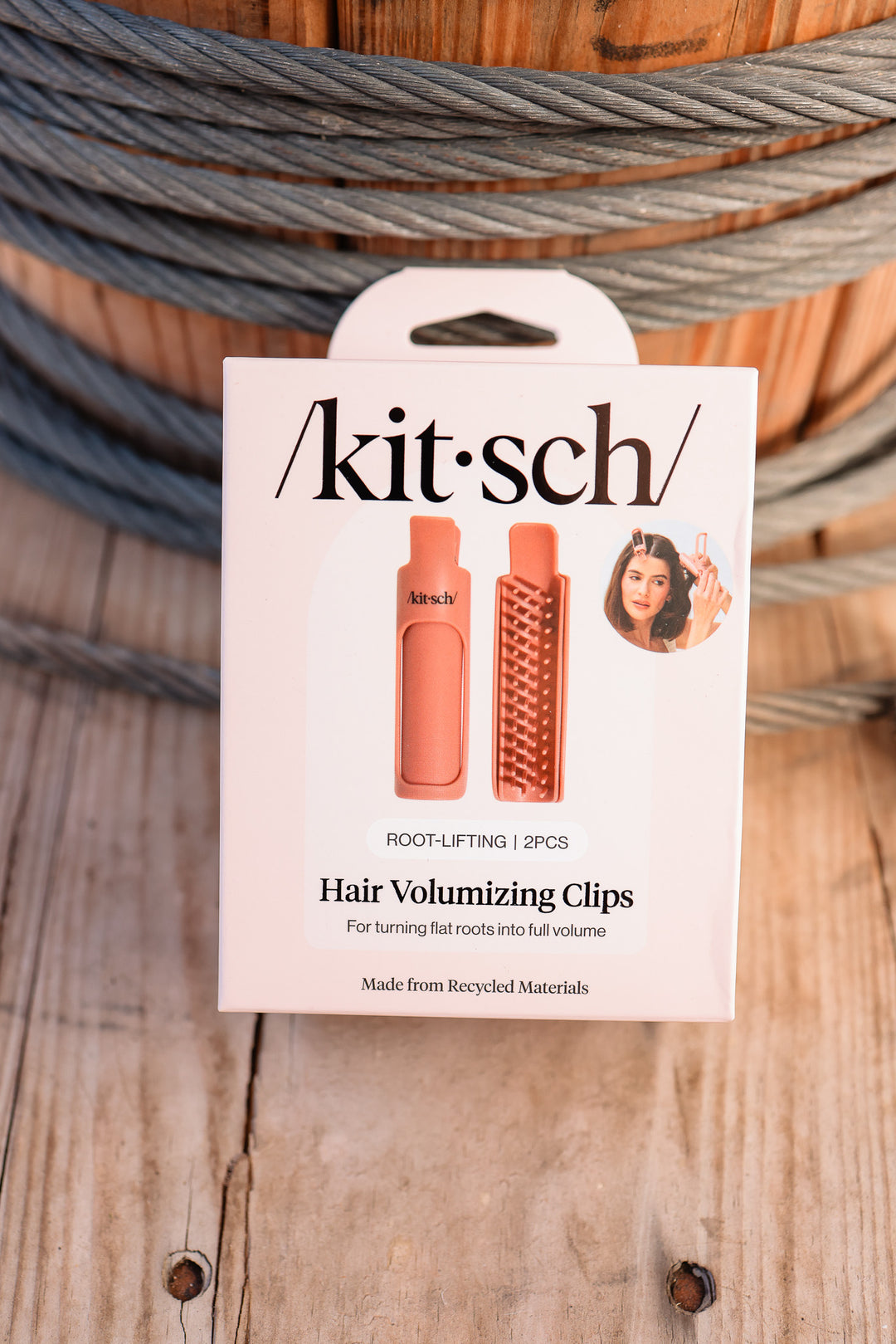 Hair Volumizing Clip 2pc Set - Terracotta