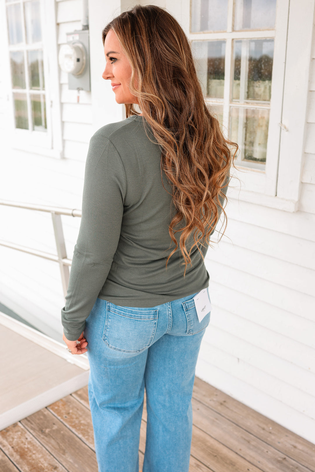 The Everyday Baby Ribbed Top - Olive