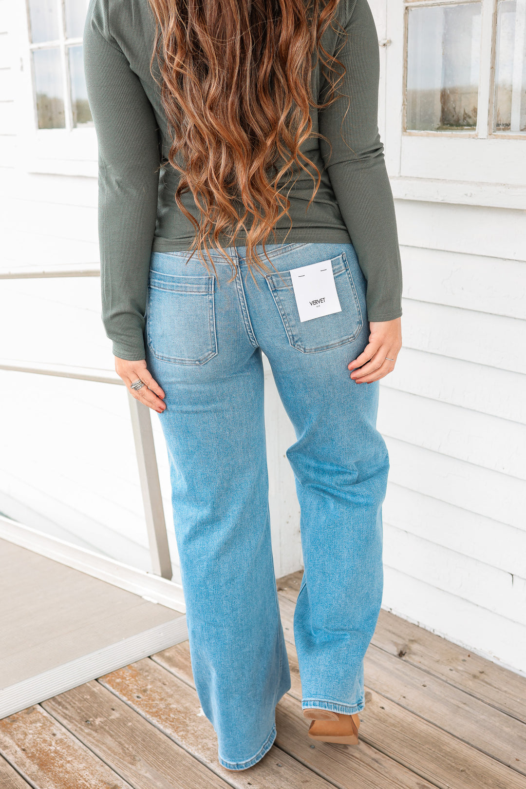 VERVET: Koda Elastic Waistband Drawstring Jeans