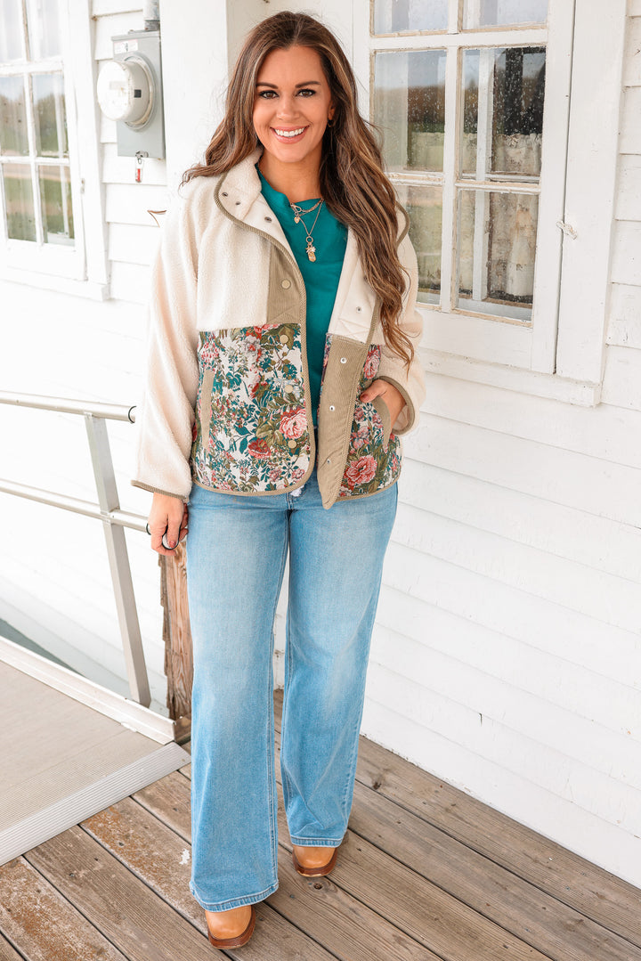 Luella Sherpa Floral Jacket