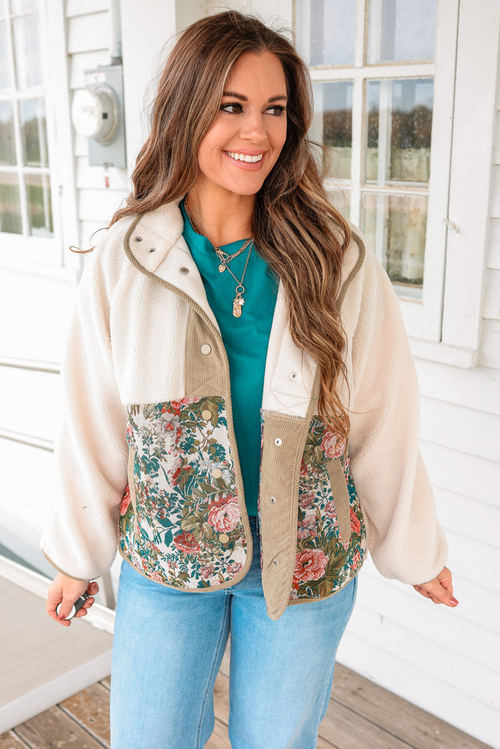 Luella Sherpa Floral Jacket