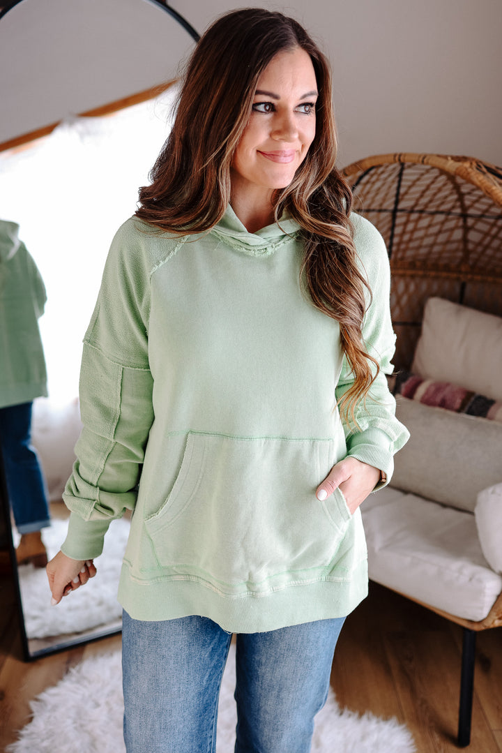 Deb Washed Hoodie - Sage