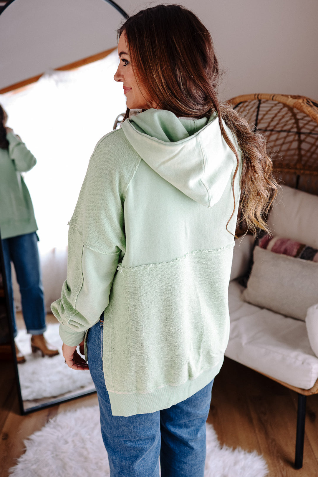 Deb Washed Hoodie - Sage