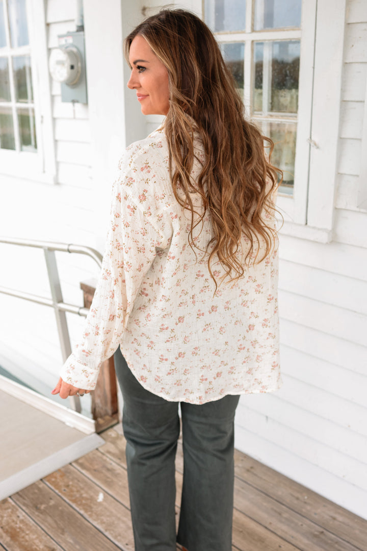 Maren Cotton Gauze Floral Shirt