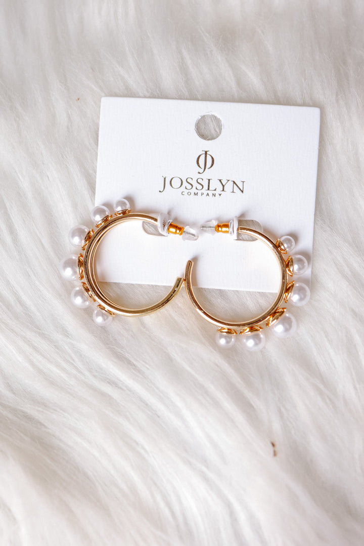 Stunning Bold Pearl Hoop Earring