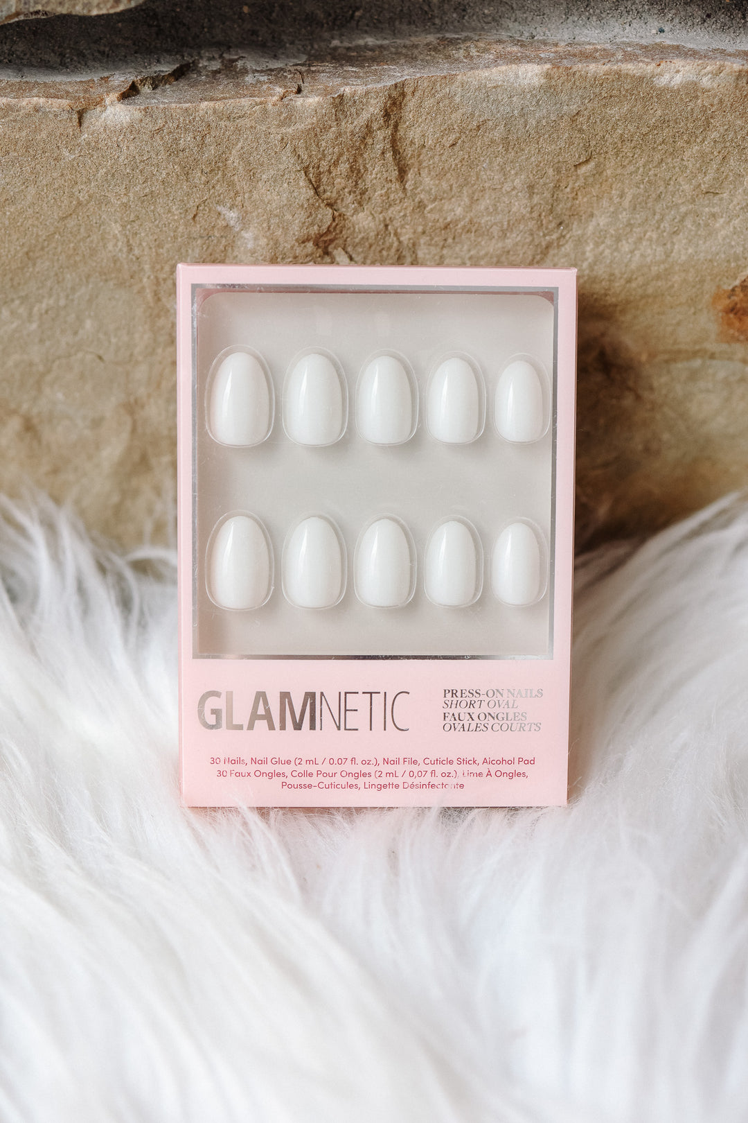 White Swan Press-On Nails | Short Oval Solid