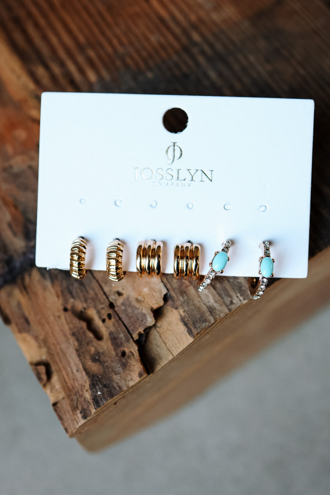 Turquoise Hoop Trio Earring Set