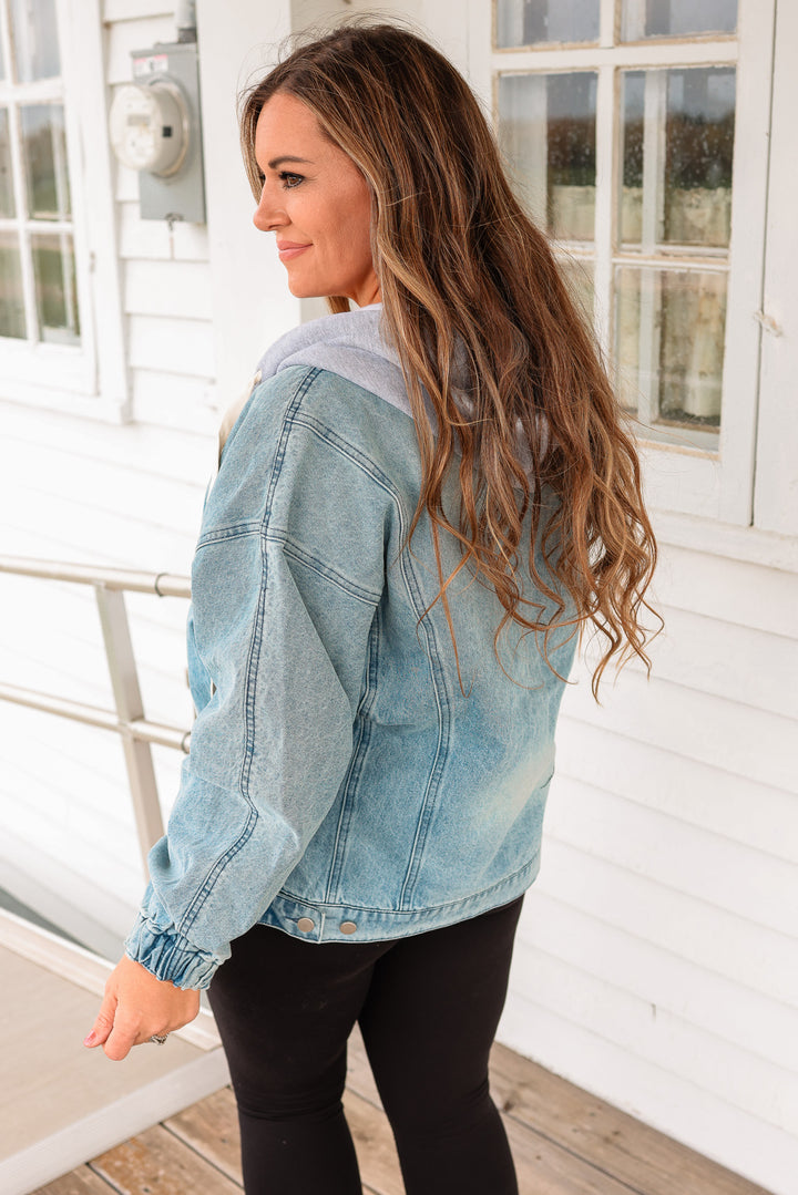 Kaila Zip-Up Hoodie Jacket - Denim