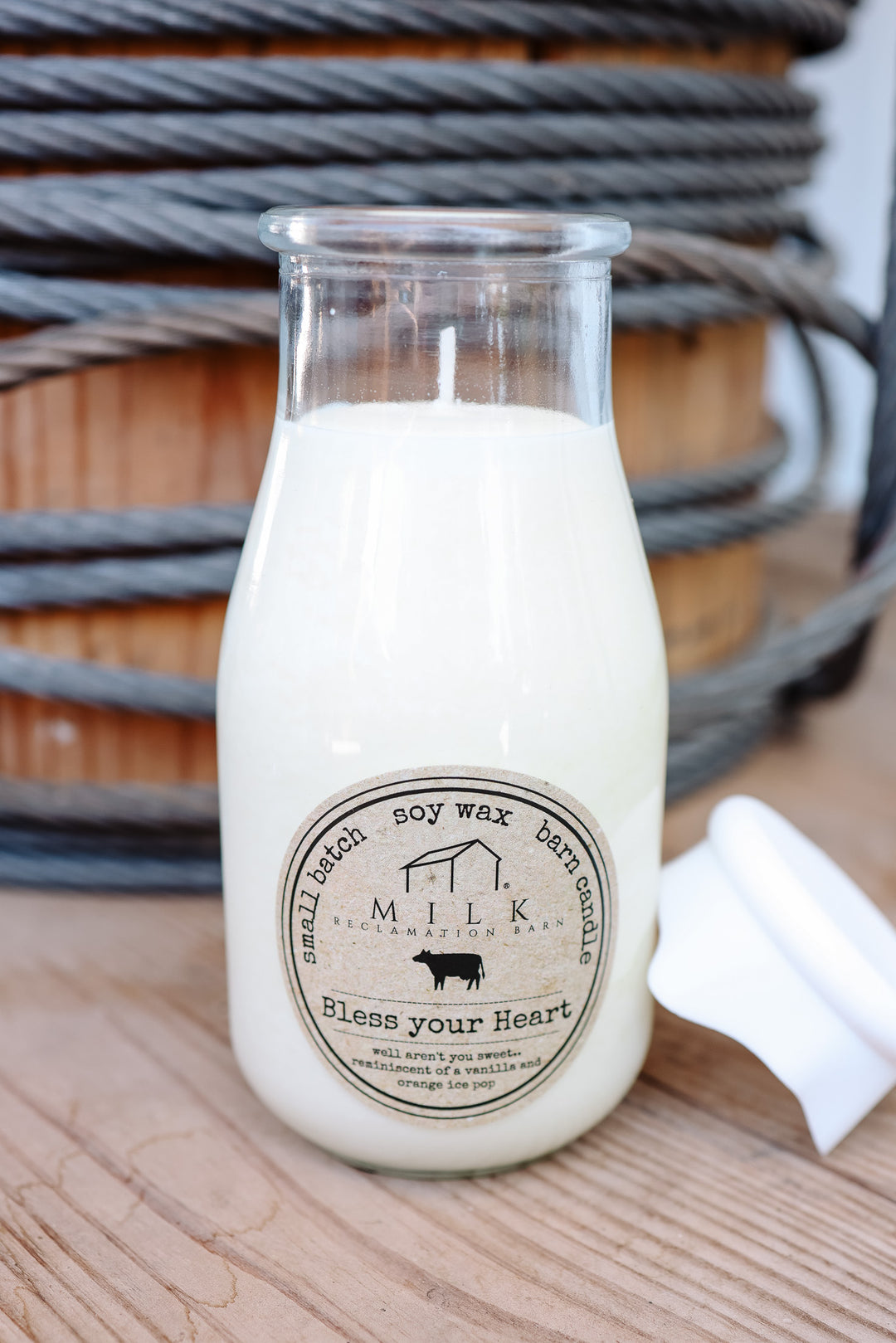 Milk Bottle Candle - Bless Your Heart 13 oz
