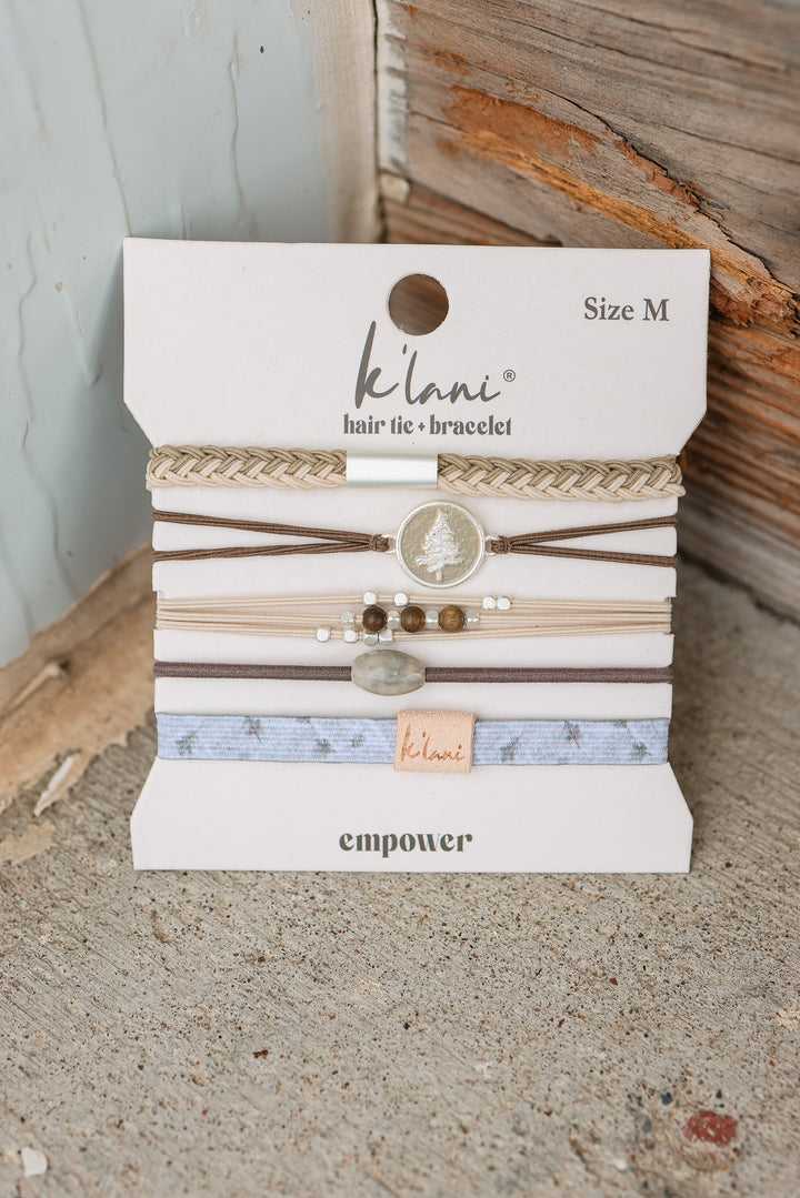 "Empower" Camo, Pine Tree and Earthy Tone Hair Tie Bracelets