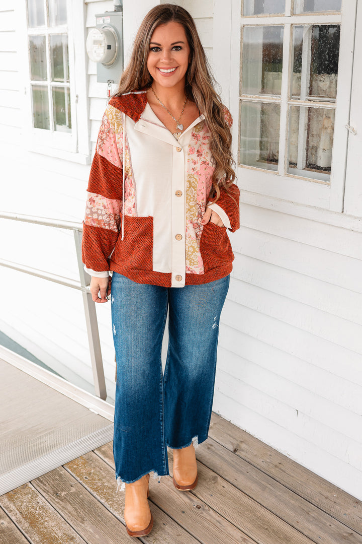 Sloane Floral Patchwork Hoodie Jacket