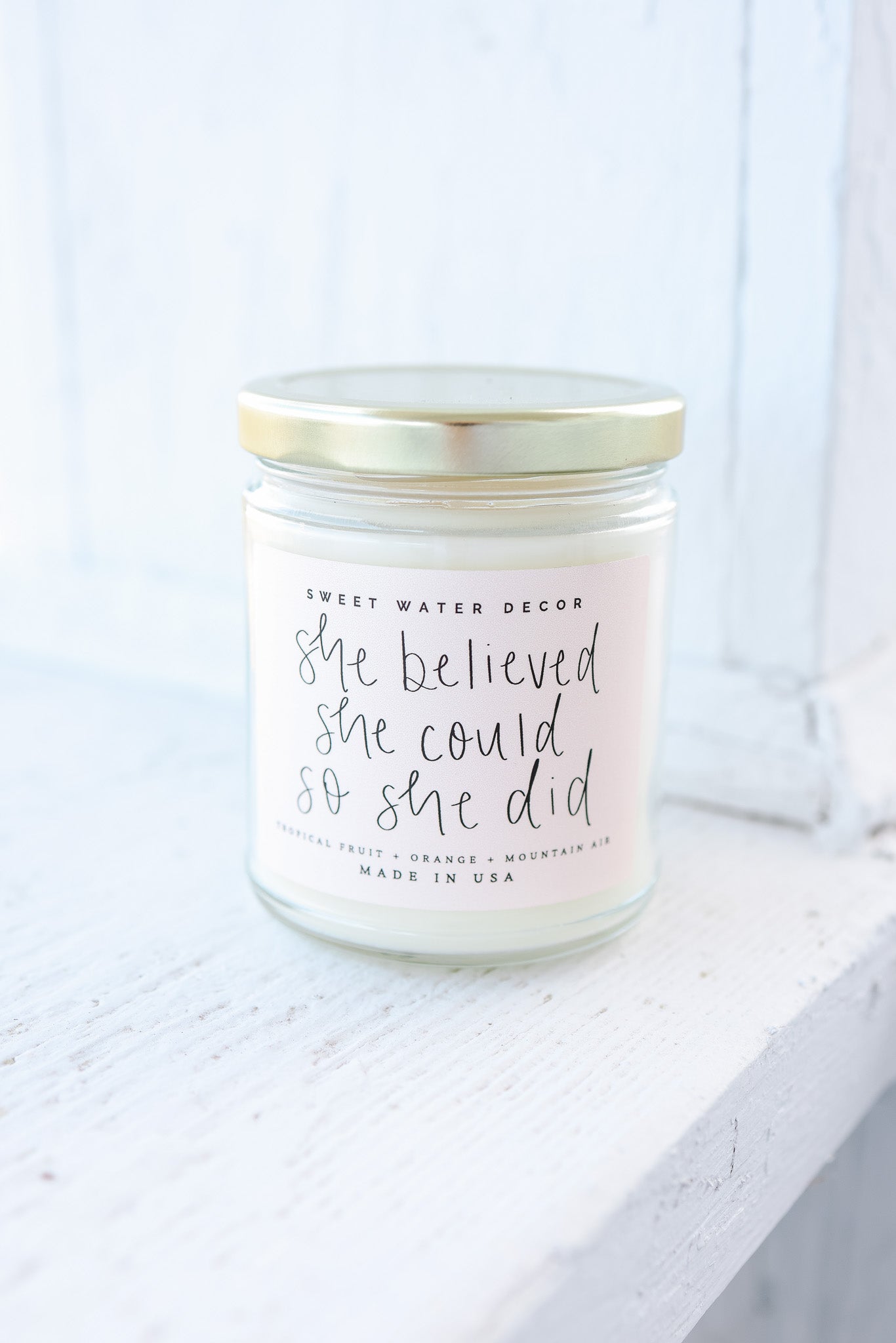 She Believed She Could 9 oz Soy Candle